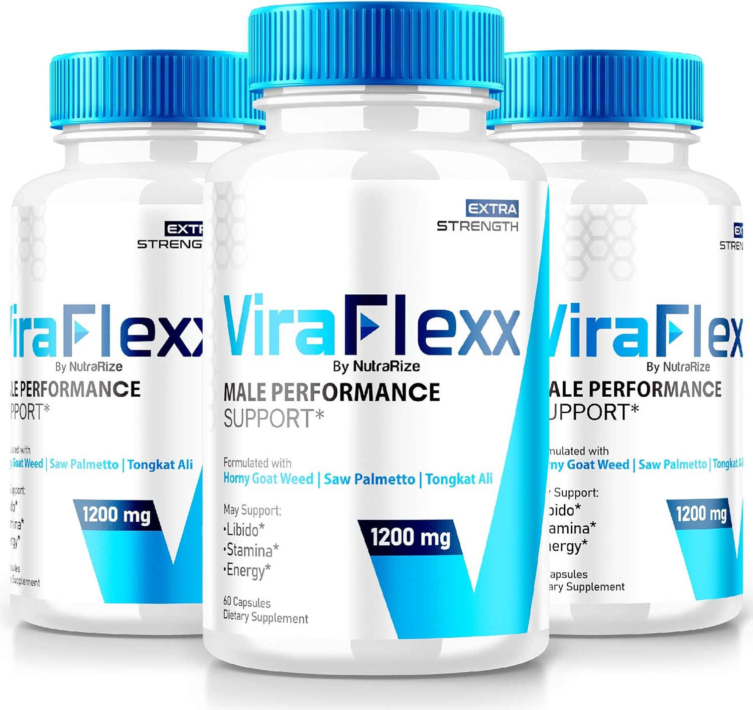 NutraRize ViraFlexx for Men Pro Capsules 500mg - Pack of 3, Natural Male Performance Support Supplement, Overall Health Boost