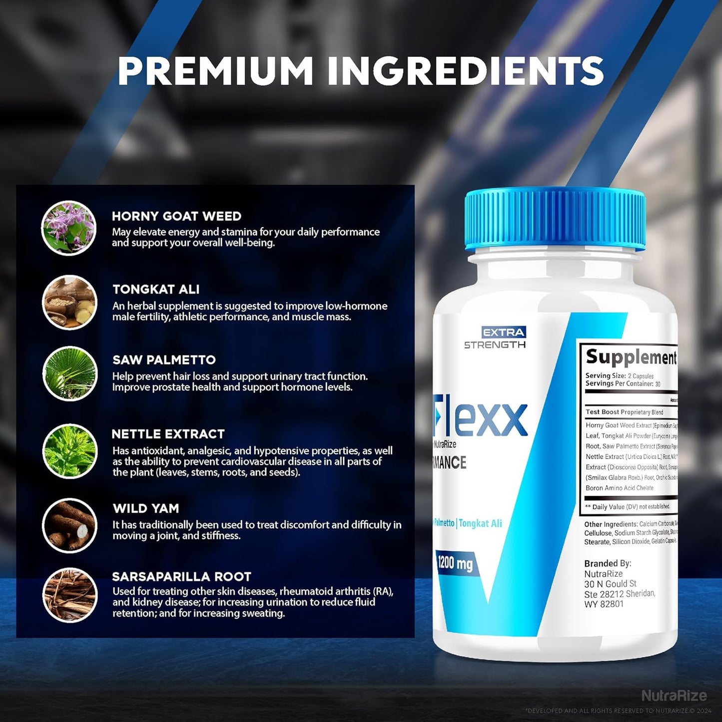 NutraRize ViraFlexx for Men Pro Capsules 500mg - Pack of 3, Natural Male Performance Support Supplement, Overall Health Boost