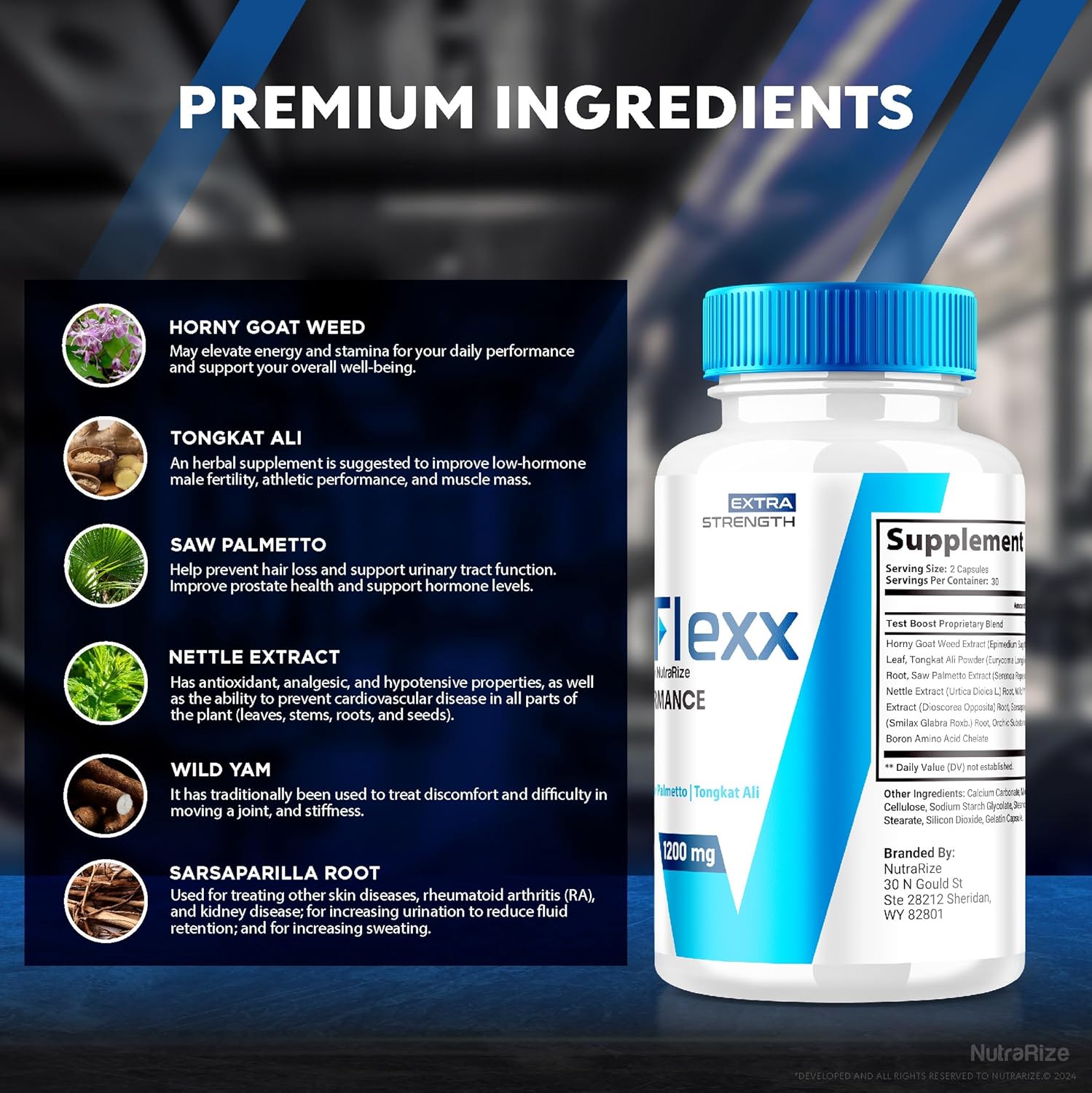 NutraRize ViraFlexx for Men Pro Capsules 500mg - Pack of 3, Natural Male Performance Support Supplement, Overall Health Boost