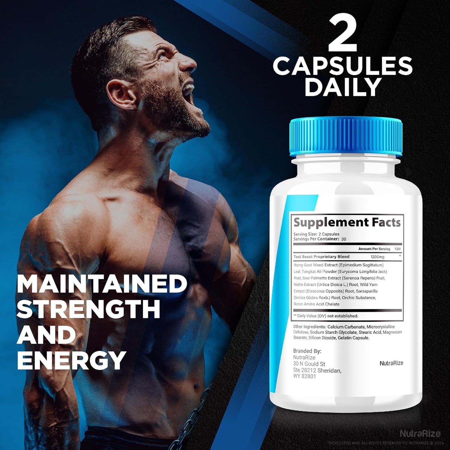 NutraRize ViraFlexx for Men Pro Capsules 500mg - Pack of 3, Natural Male Performance Support Supplement, Overall Health Boost