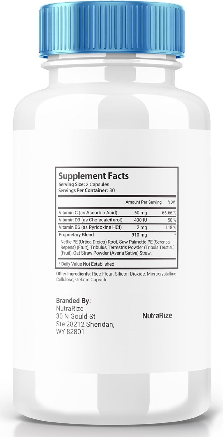 NutraRize VitalFlow Prostate Support Formula - 5 Pack (300 Capsules) for Maximum Strength Wellness