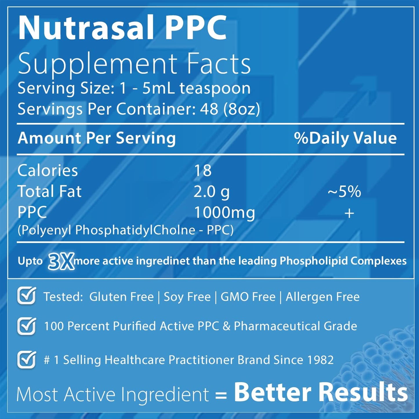 Nutrasal PhosChol PPC 1000mg Liquid Choline Supplement for Kids - 8 oz Bottle