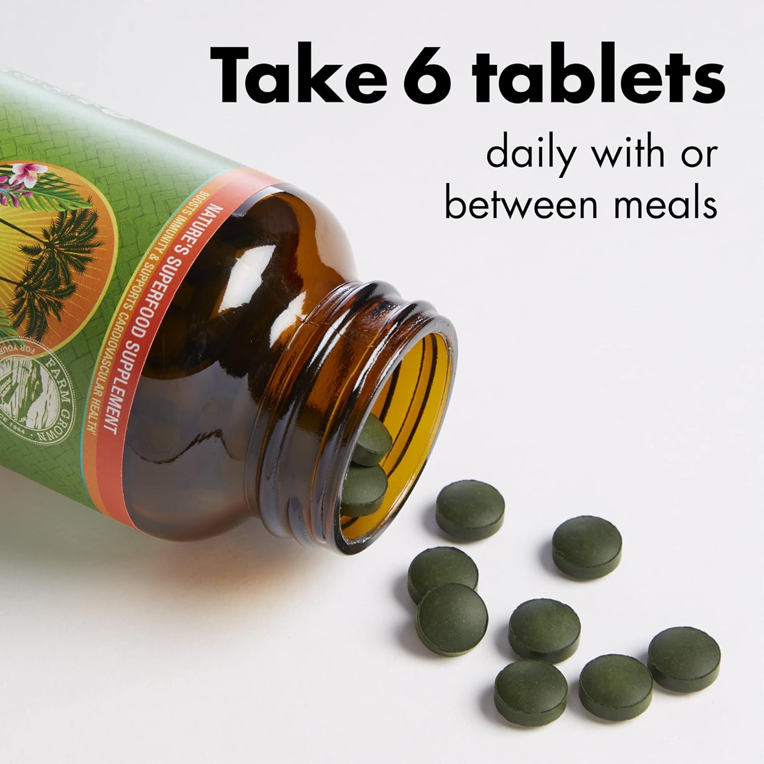 Nutrex Hawaii Pure Hawaiian Spirulina 500mg Tablets - Vegan Supplement for Immune System, Heart Health, and Energy Boost - 800 Count