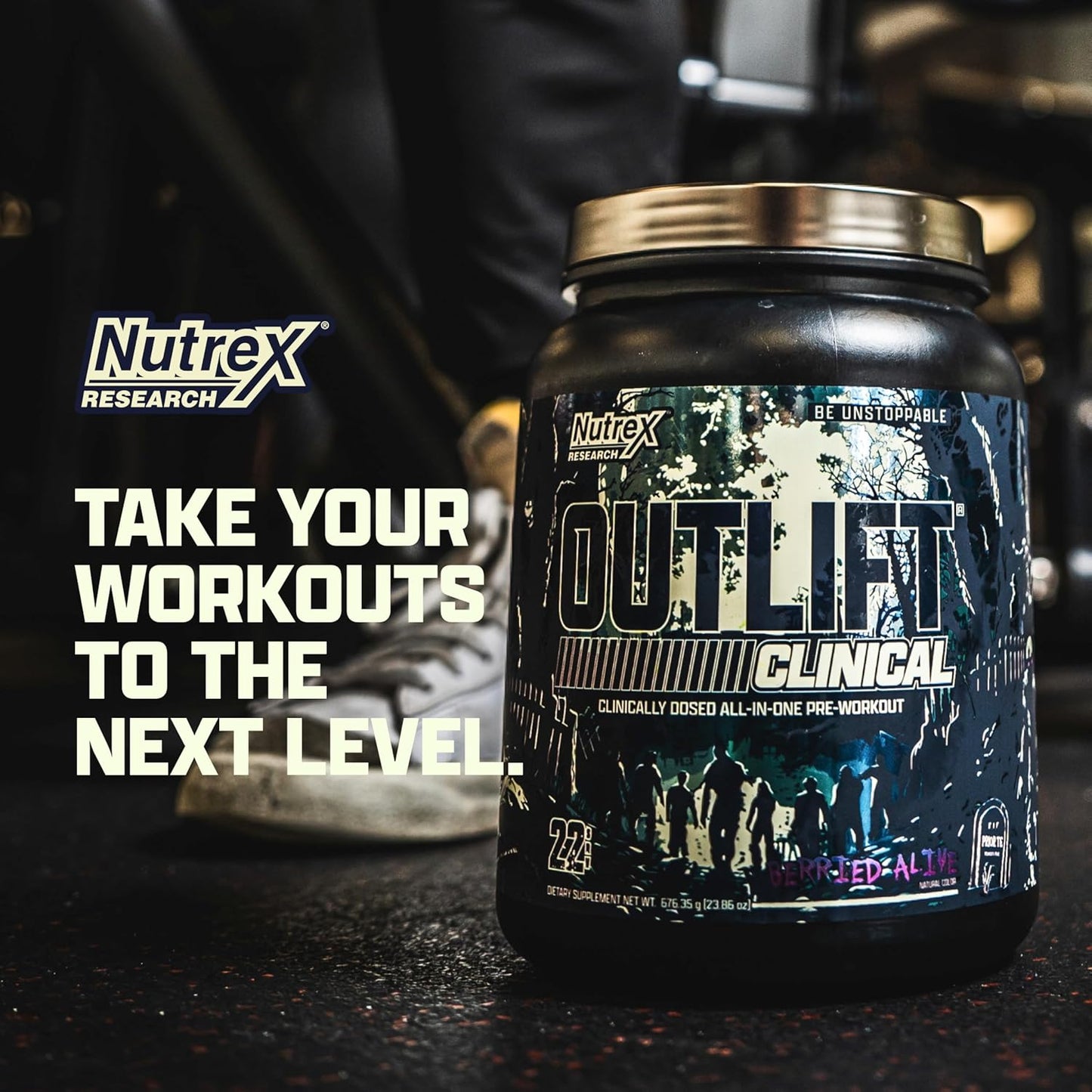 Nutrex Outlift Pre Workout Powder: Clinically Dosed with Creatine, 8G Citrulline, EAA for Energy, Performance, Pump - Preworkout Supplement for Men & Women - Berried Alive - 22 Servings