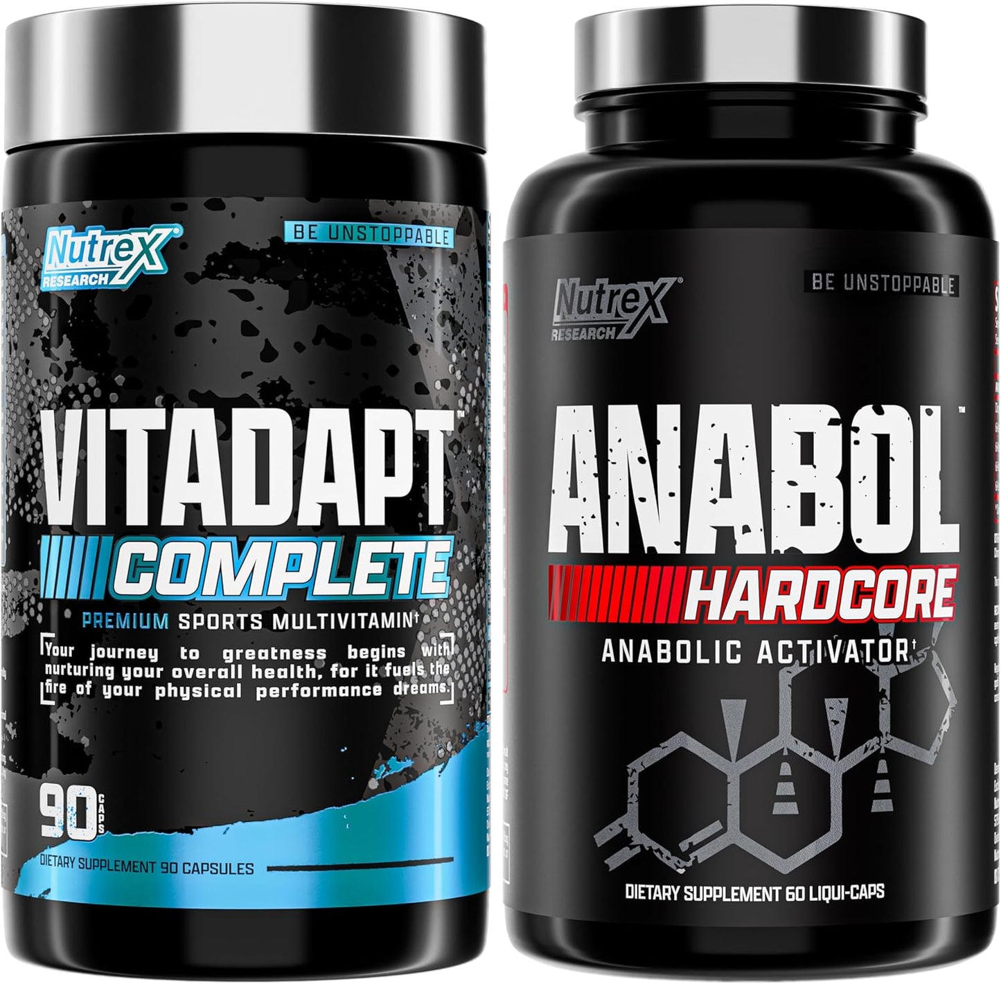 Nutrex Research Anabol Hardcore & Vitadapt Sports Multivitamin with KSM-66 Ashwagandha: Complete Athletic Support