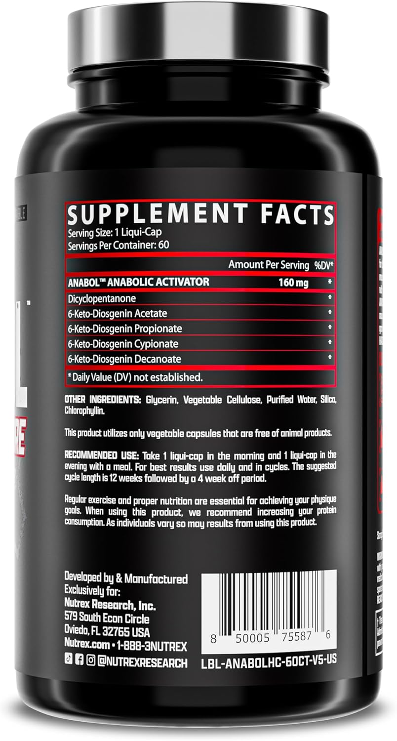 Nutrex Research Anabol Hardcore & Vitadapt Sports Multivitamin with KSM-66 Ashwagandha: Complete Athletic Support