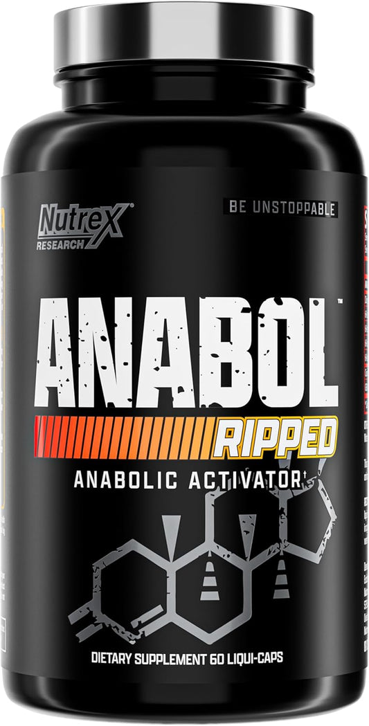 Nutrex Research Anabol Ripped - 2-in-1 Anabolic Muscle Builder & Shredding Supplement for Men (60 Count)
