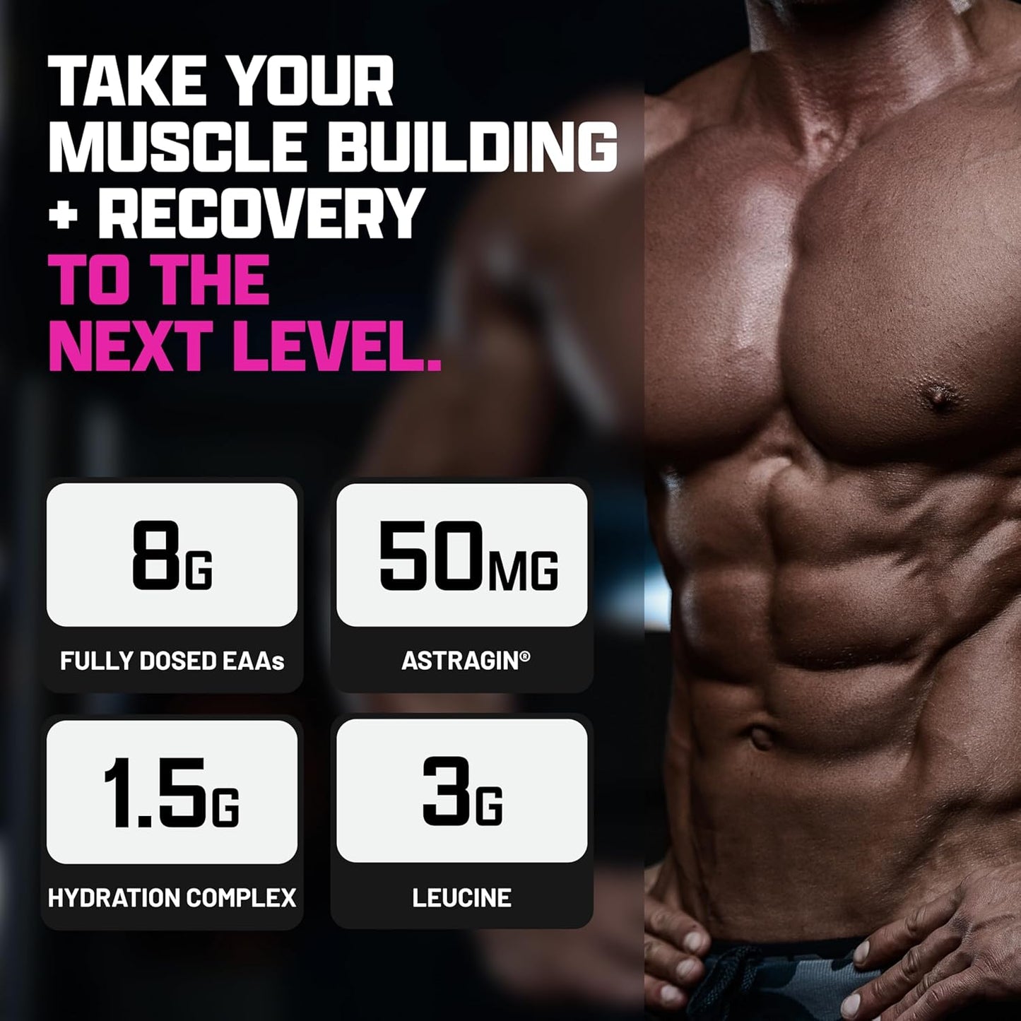 Nutrex Research EAA Hydration: Essential Amino Acids + Electrolytes for Muscle Recovery, Strength, and Endurance - Strawberry Watermelon Flavor - 30 Servings