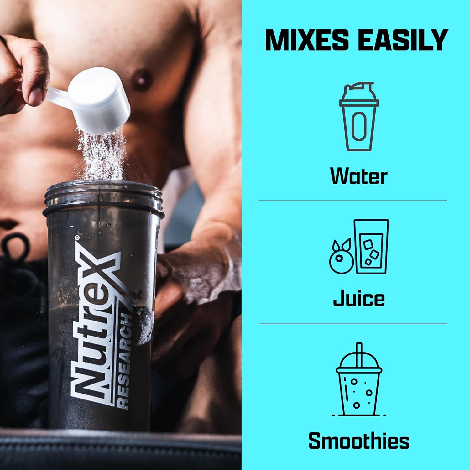 Nutrex Research L-Glutamine Powder - 300g Pure Unflavored, 60 Servings