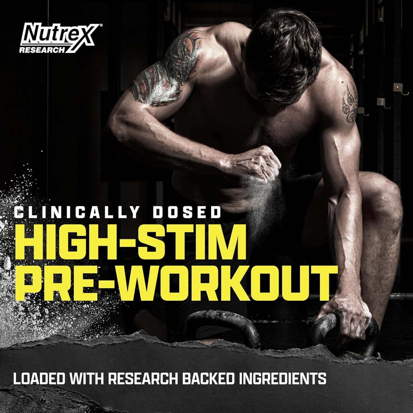 Nutrex Research OUTLIFT Amped Max Dosed Pre Workout Powder - Blueberry Lemonade Flavor