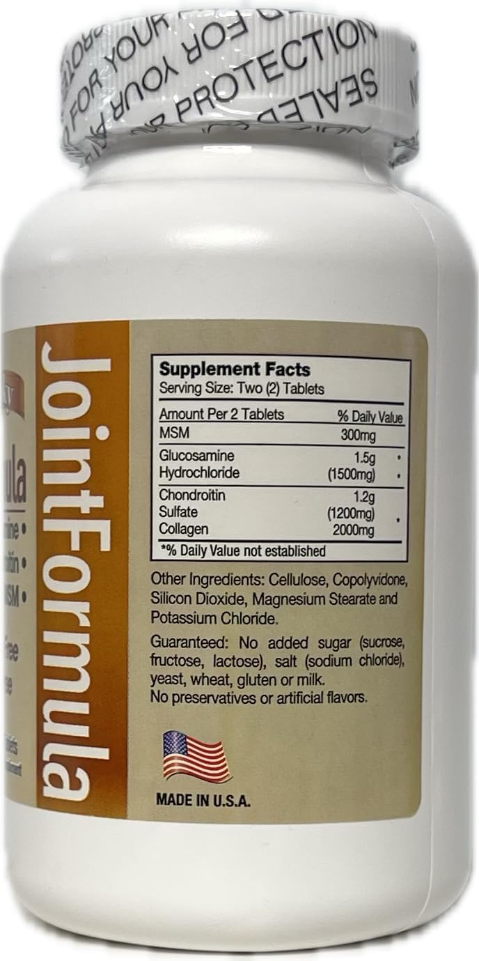 Nutri-Sky Glucosamine Chondroitin MSM 250 Tablets for Healthy Joints & Cartilage - Joint Comfort & Flexibility, USA-Made