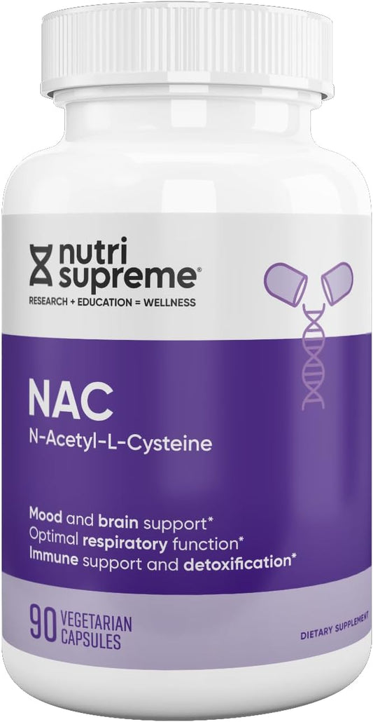 Nutri-Supreme NAC 600mg Dietary Supplement Capsules for Liver and Immune Support