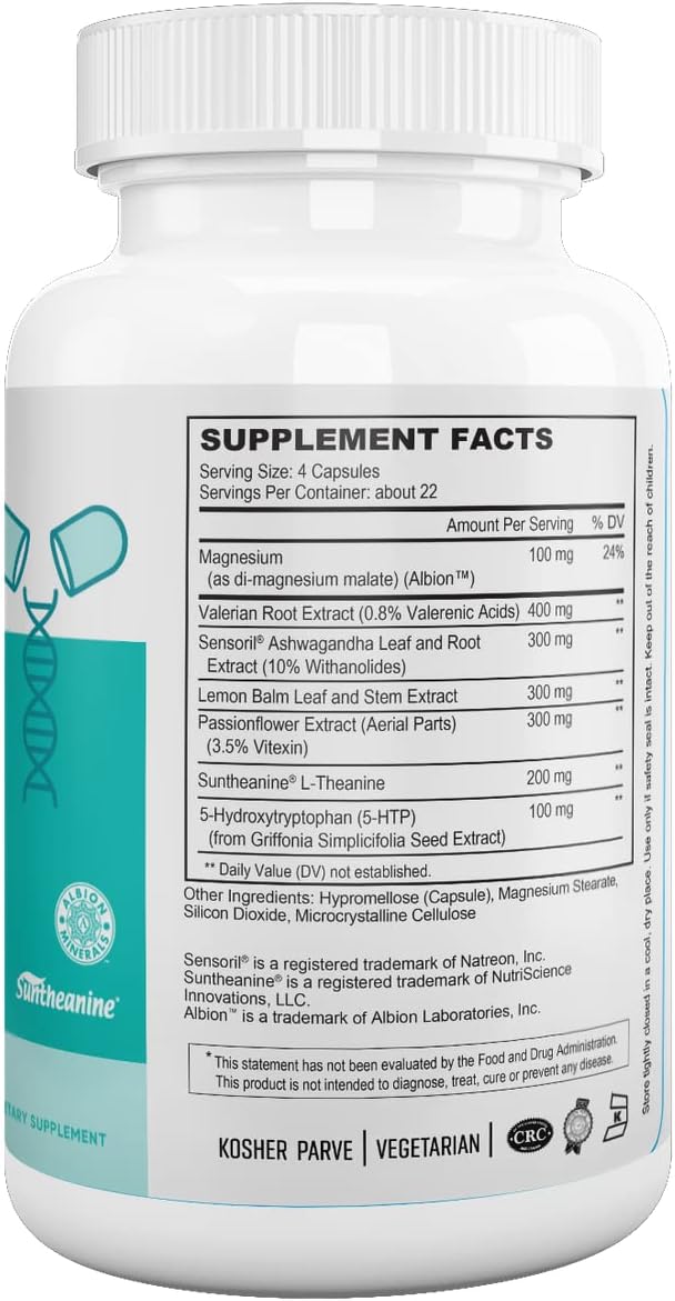 Nutri-Supreme Ultimate Calm with 5-HTP for Quality Sleep - Natural Mood Support - 90 Capsules