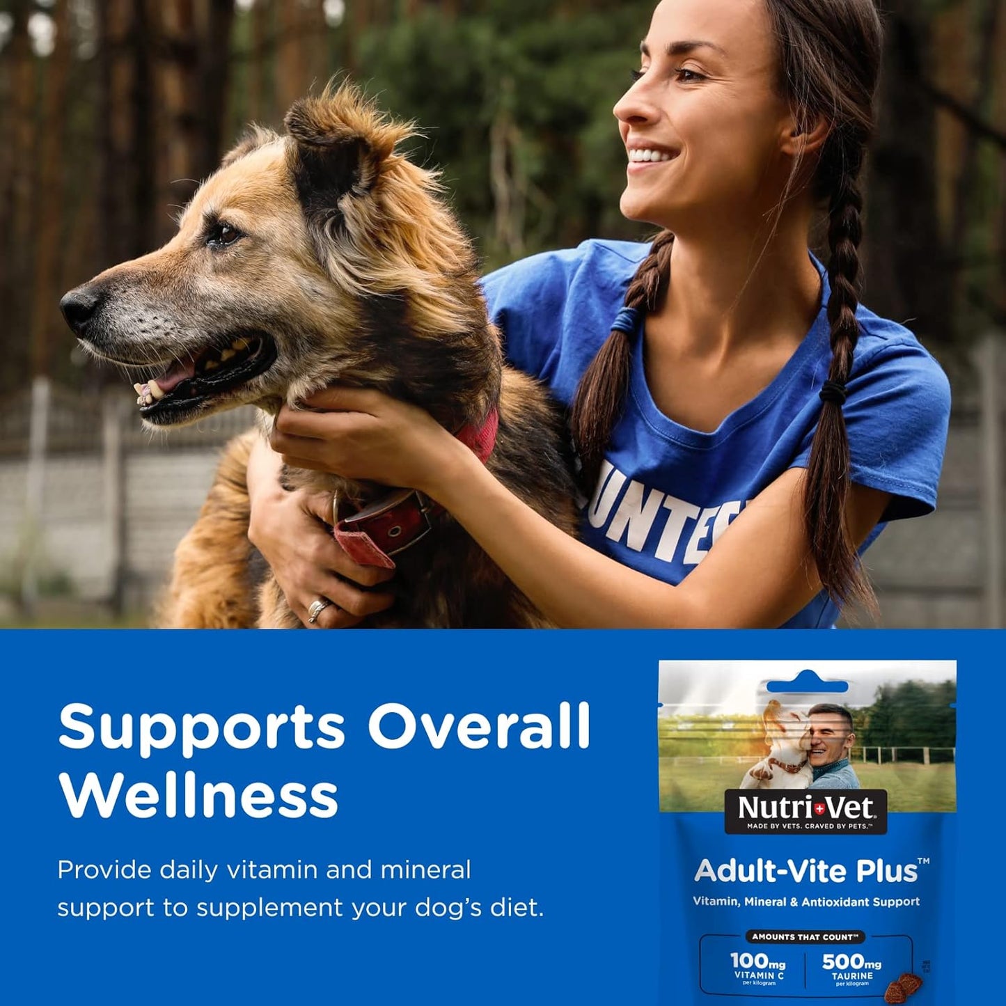 Nutri-Vet Adult-Vite Plus Soft Chews for Dogs - 70 Count - 6 Ounces - Everyday Health Support with Vitamins & Minerals