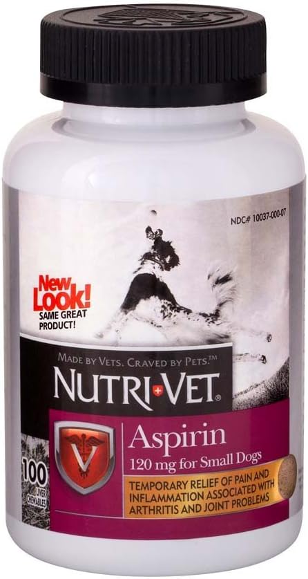 Nutri-Vet K9 Dog Aspirin 100ct - Small Breed Pain Relief Tablets