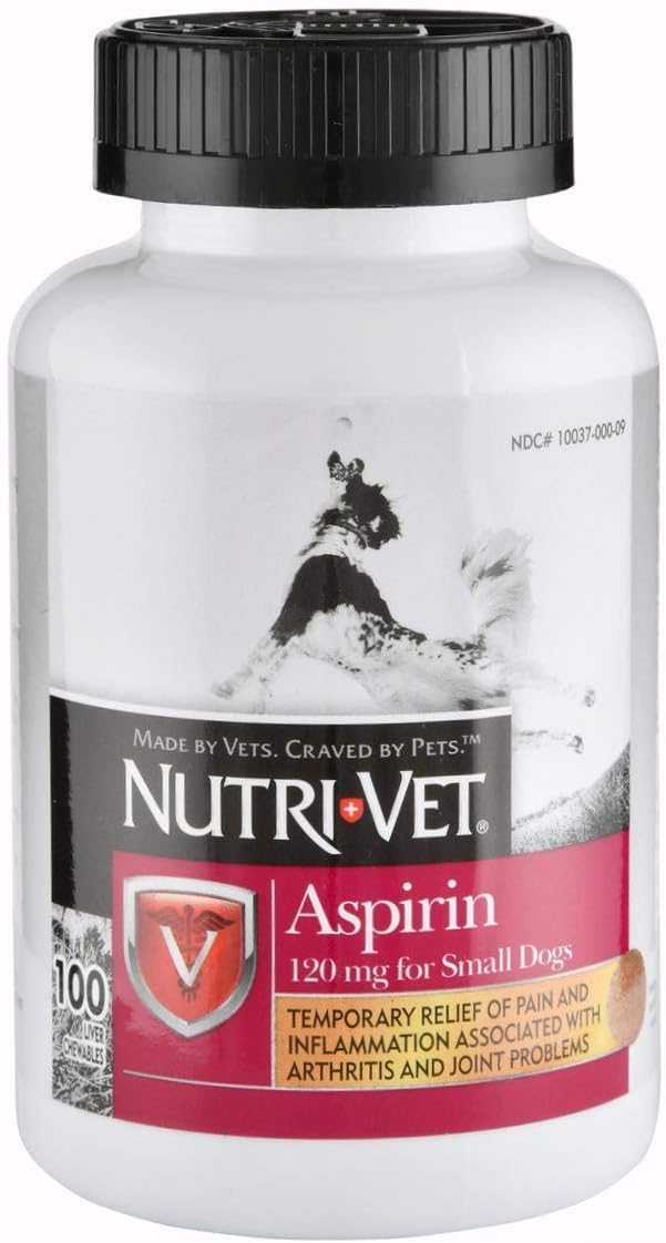 Nutri-Vet K9 Dog Aspirin 100ct - Small Breed Pain Relief Tablets