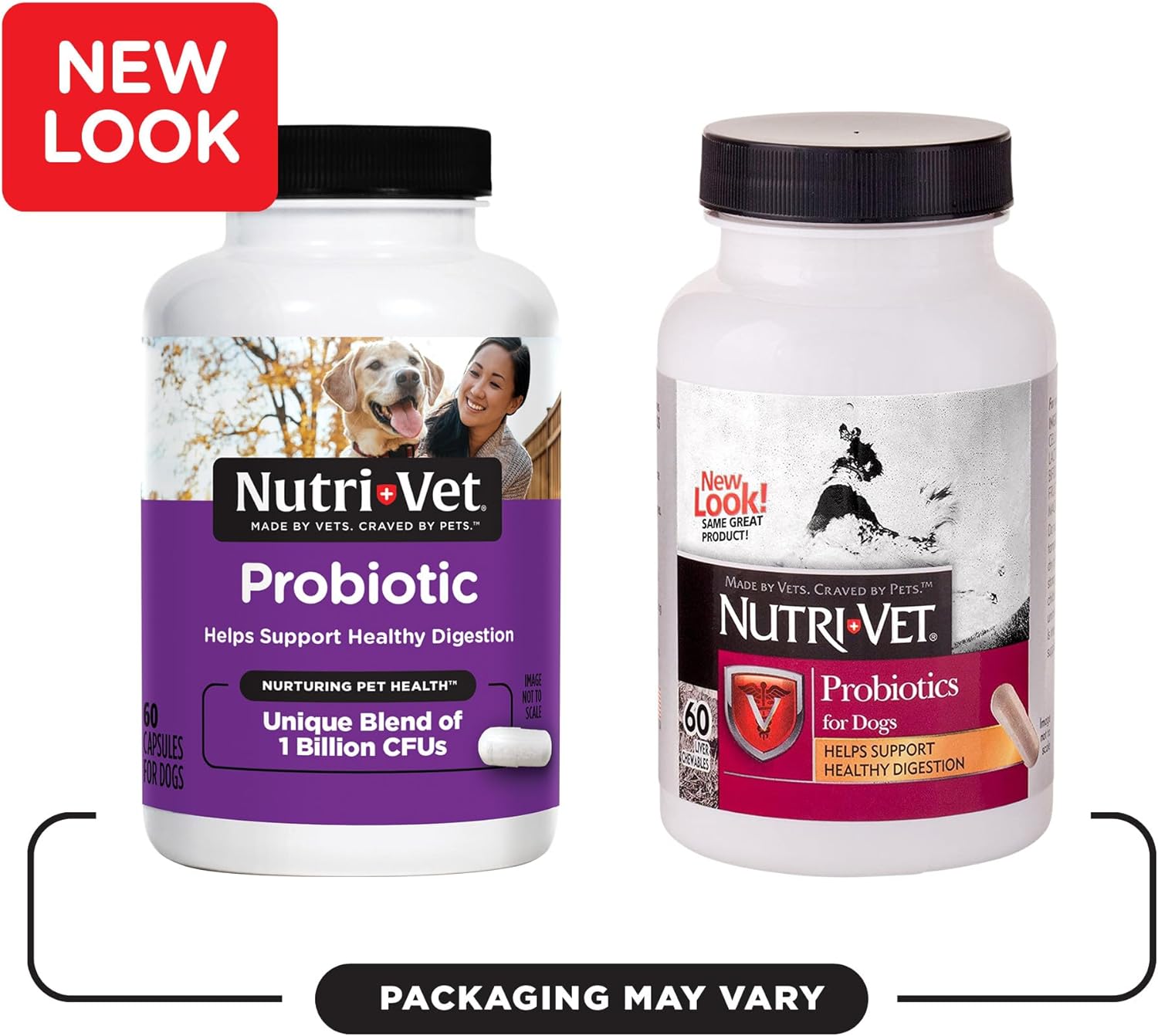 Nutri-Vet Probiotic Capsules for Dogs | Supports Digestive & Immune Health | Vet Formulated | 60 Count