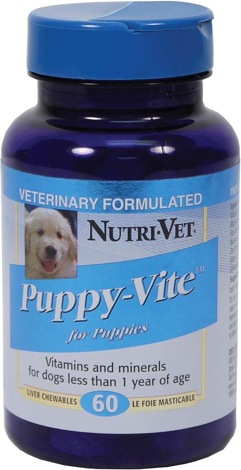 Nutri-Vet Puppy Multi-Vitamin Chewables - 60 Count, Essential Vitamins & Minerals for Balanced Nutrition