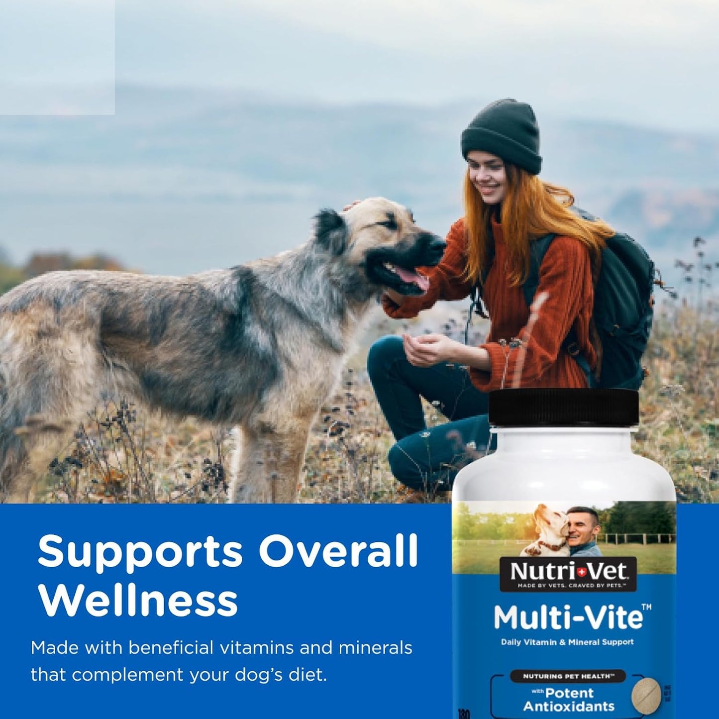 Nutri-Vet Senior Dog Chewable Vitamins - 120 Count - Essential Daily Support for Aging Dogs