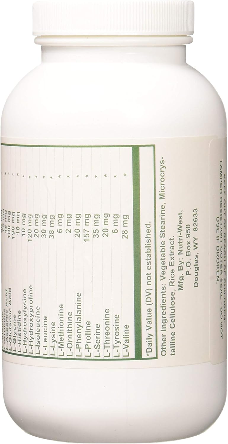 Nutri-West Amino All Tablets - 240 Count - Essential Amino Acids Supplement for Optimal Health