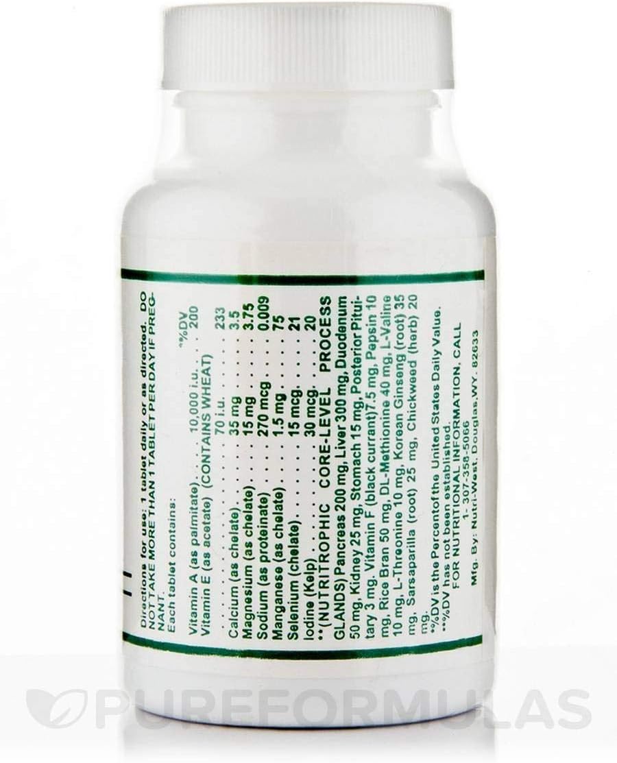 Nutri-West Core Level Pancreas Support Supplement - 60 Tablets