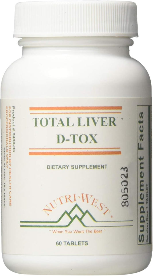 Nutri-West Total Liver-D-Tox 60 Capsules for Liver Health by Nutri-West