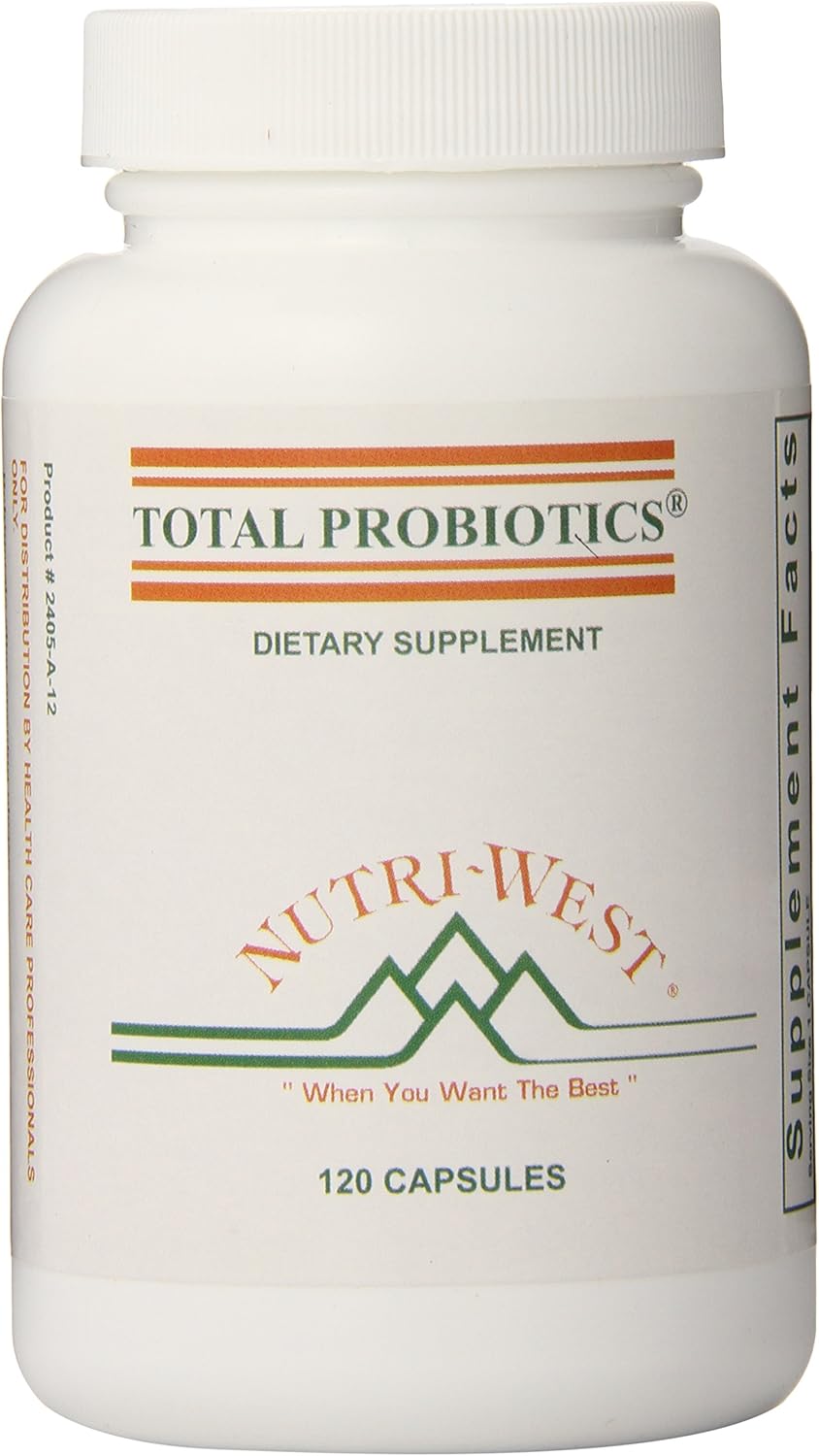 Nutri-West Total Probiotics 120 Capsules, 2.4 oz - Digestive Health Supplement