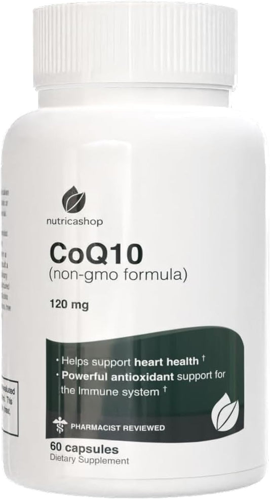 NUTRICASHOP High-Quality Coenzyme Q10 Supplement for Heart Health and Energy Boost