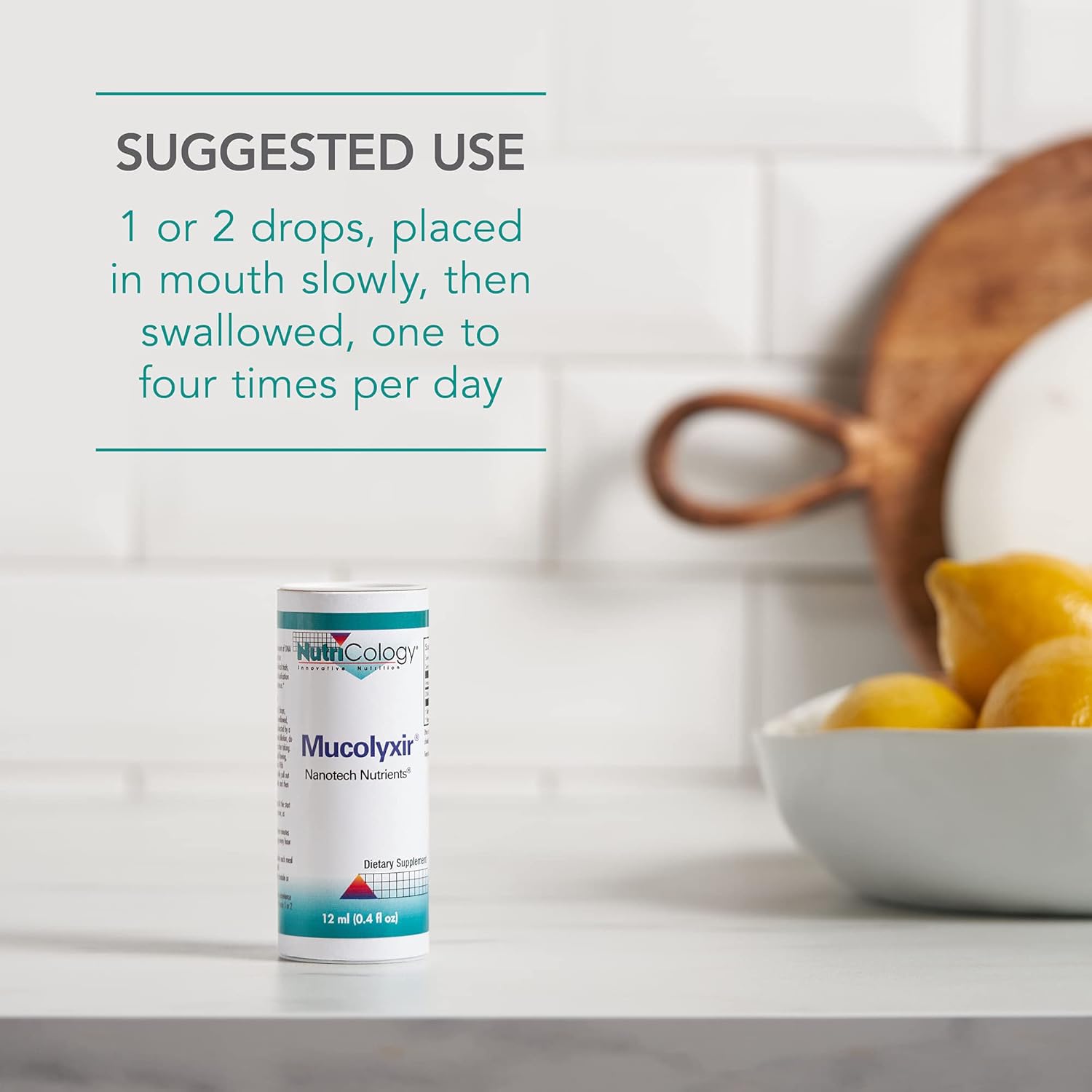 Nutricology Mucolyxir Supplement - Natural Mucus Relief for Lungs, Microdose DNA, Wild Pacific Salmon - 0.4 Fl Oz Liquid Drops