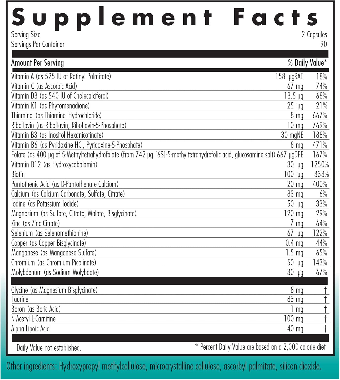 Nutricology MVM-A High Potency Multivitamin Supplement for Men & Women - 180 Vegetarian Capsules, Iron & Daily Vitamins for Adults