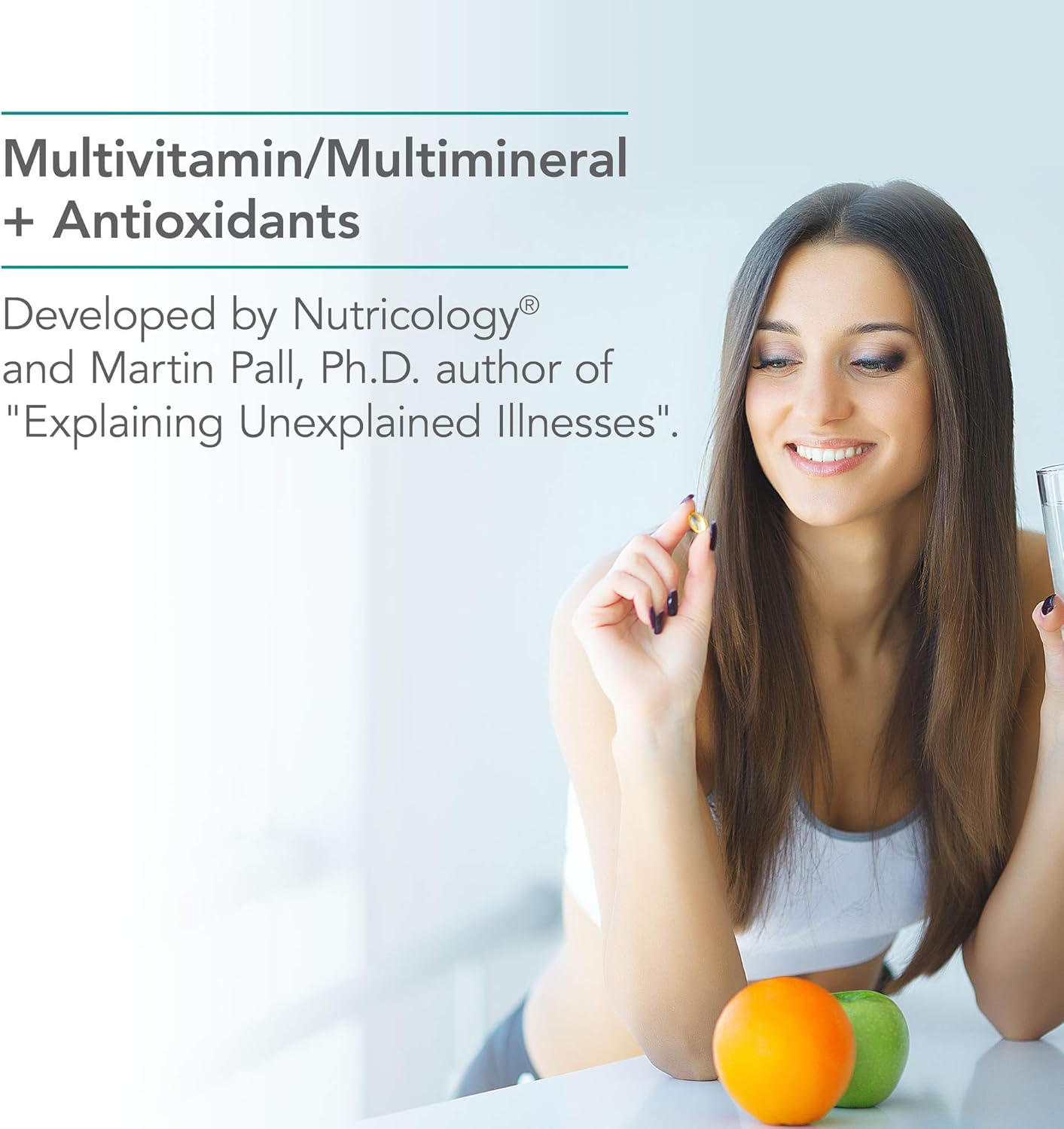 Nutricology MVM-A High Potency Multivitamin Supplement for Men & Women - 180 Vegetarian Capsules, Iron & Daily Vitamins for Adults