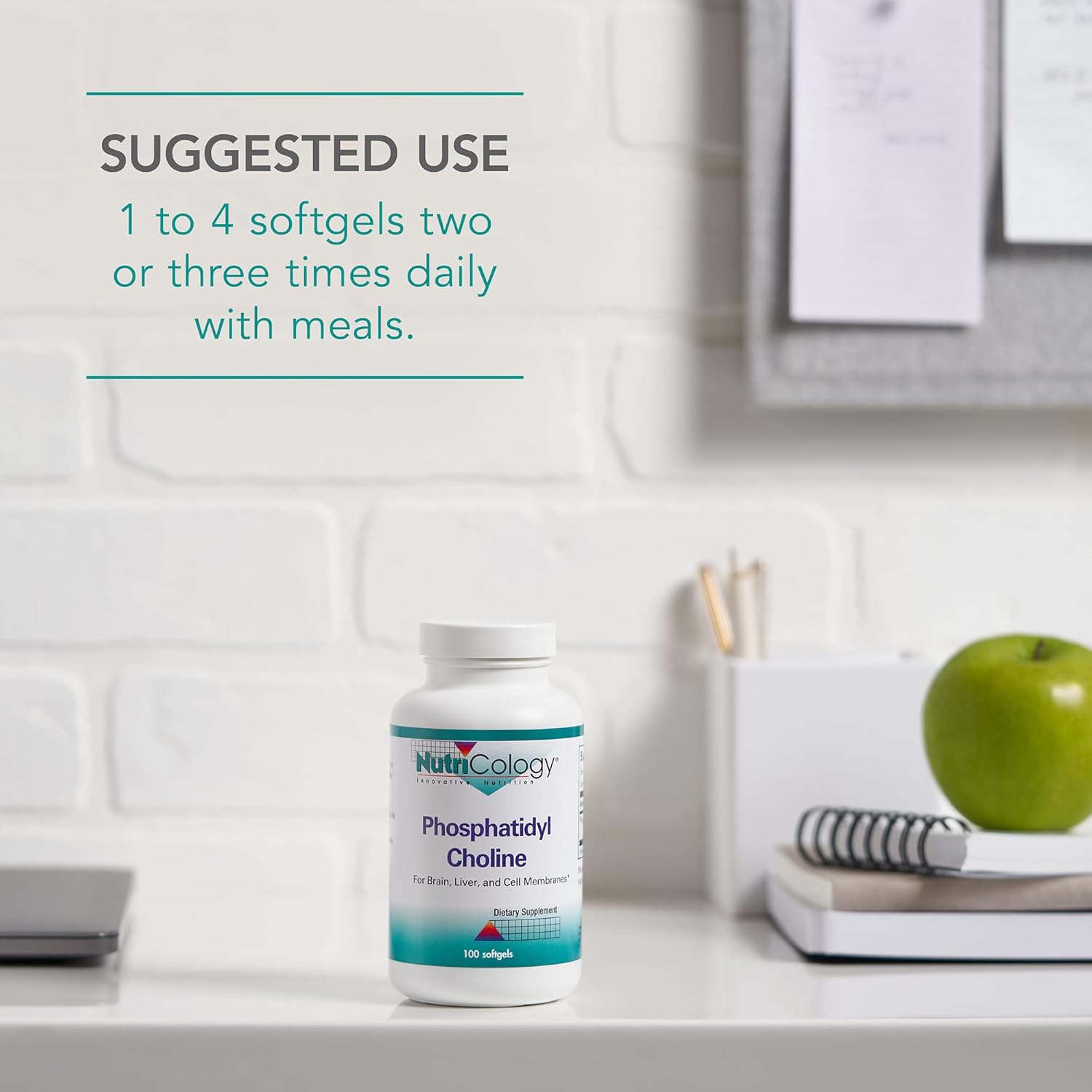 Nutricology Phosphatidyl Choline Supplement - Lecithin Capsules for Liver and Fat Digestion Support - 100 Count