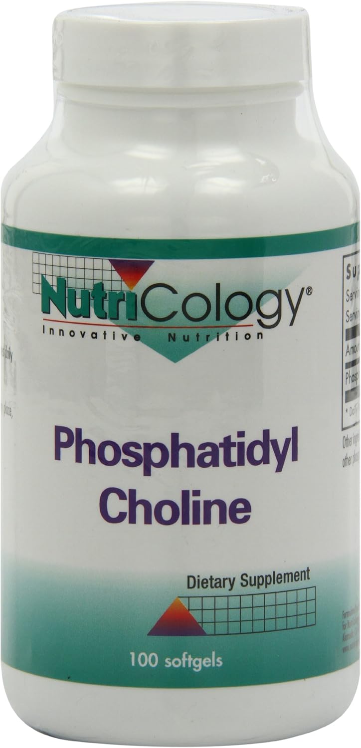 Nutricology Phosphatidyl Choline Supplement - Lecithin Capsules for Liver and Fat Digestion Support - 100 Count