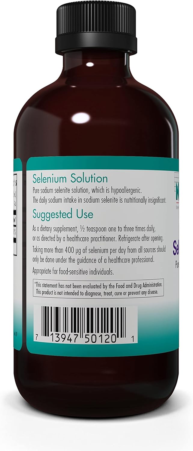 Nutricology Selenium Solution - 100mcg Thyroid Support Antioxidant Liquid Supplement - 8 Fl Oz