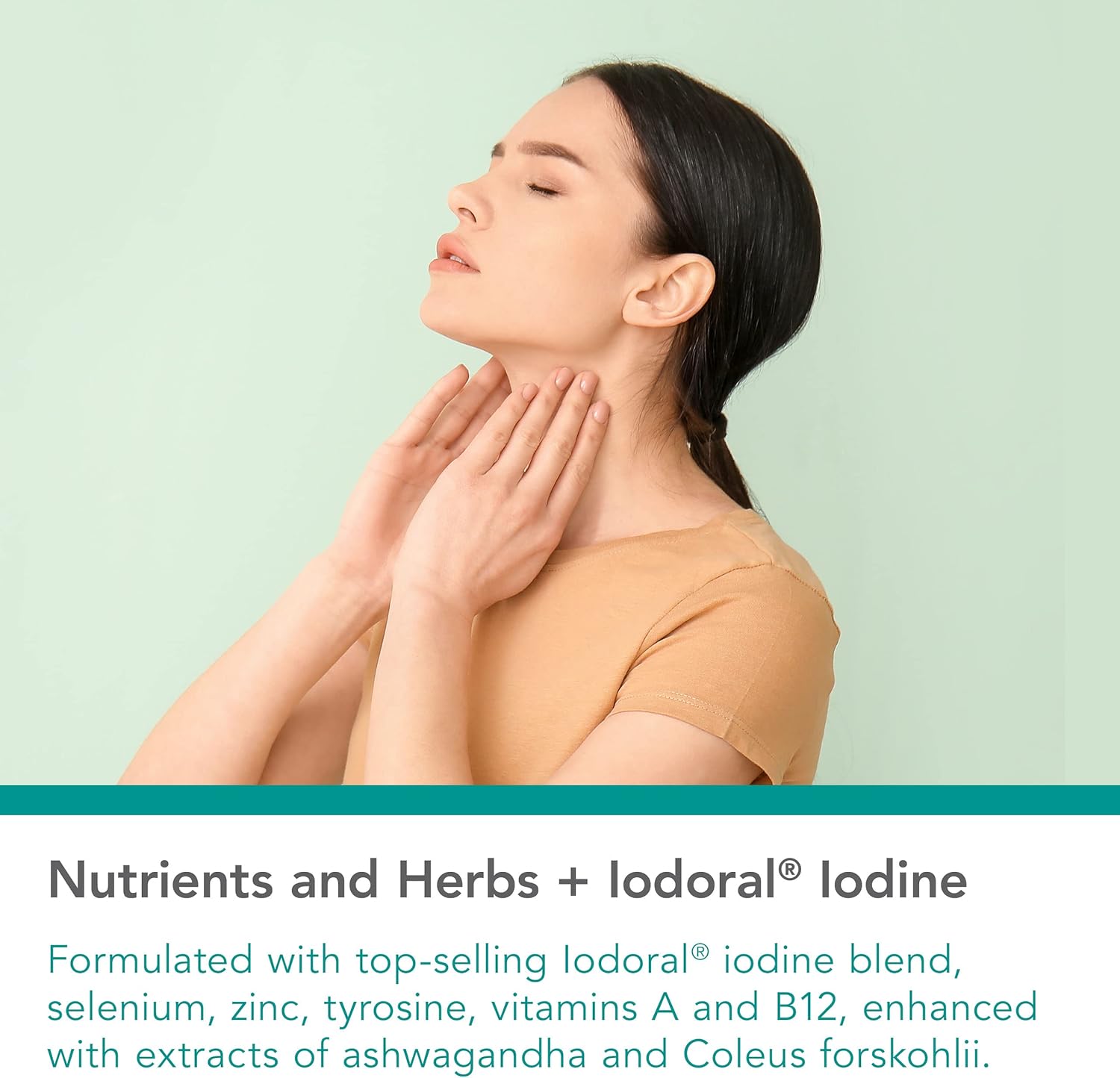 Nutricology Thyroid Nutrition with Iodoral - 60 Count Thyroid Support Supplement for Men & Women, Iodine Complex for Thyroid Health