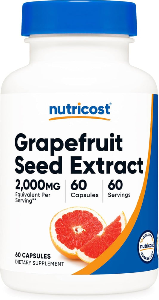 Nutricost 2,000mg Grapefruit Seed Extract - 60 Vegetarian Capsules, Gluten-Free & Non-GMO