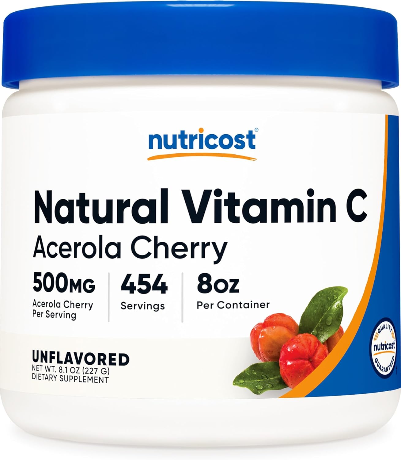 Nutricost Acerola Cherry Powder - Natural Vitamin C Supplement 0.5 LB - Gluten Free & Non-GMO