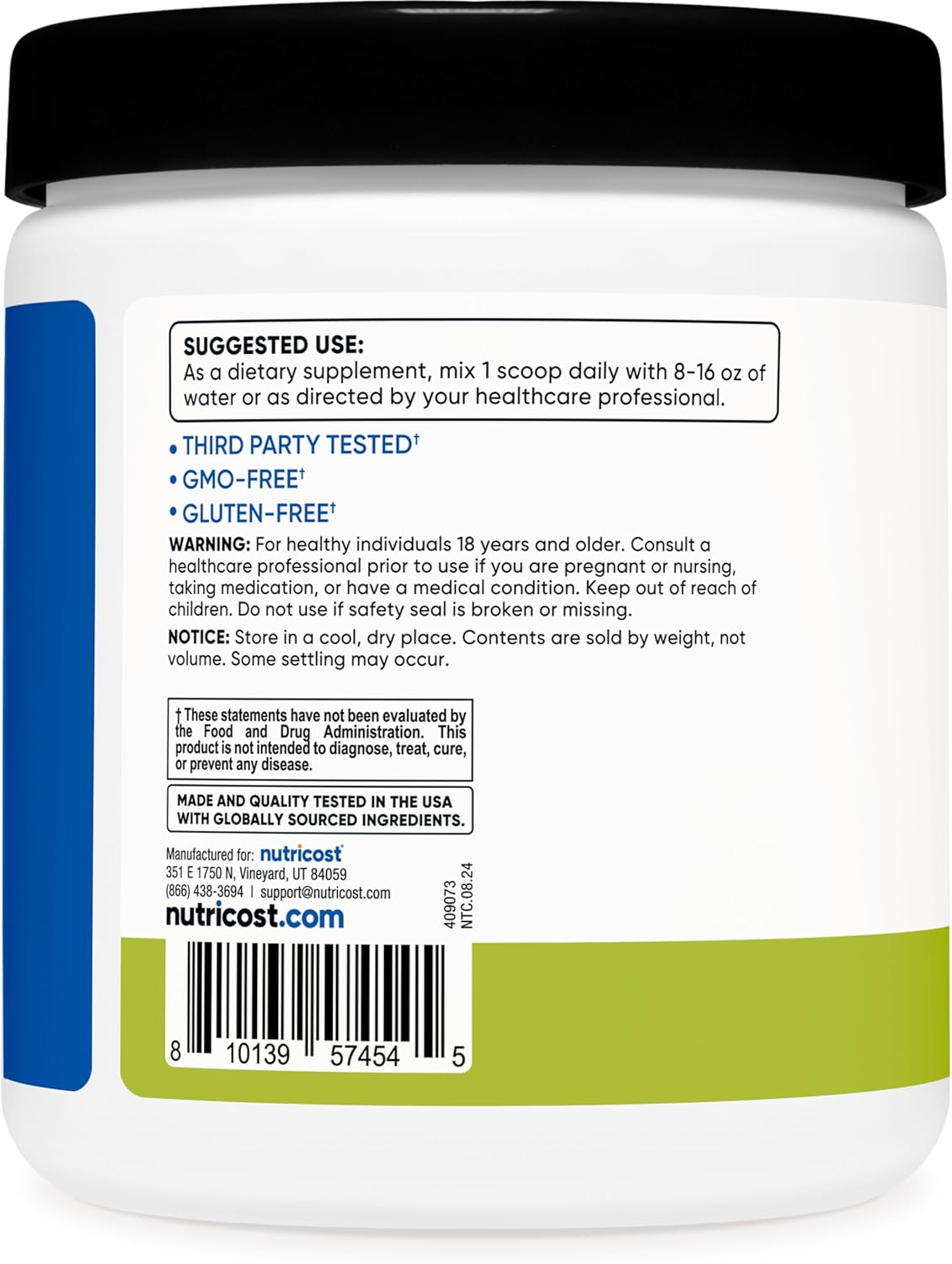 Nutricost BCAA Powder 2:1:1 (Peach Pear Flavor, 30 Servings) - Essential Amino Acids