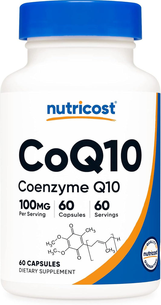 Nutricost CoQ10 100mg Vegetarian Capsules - 60 Servings of Coenzyme Q10 Supplement