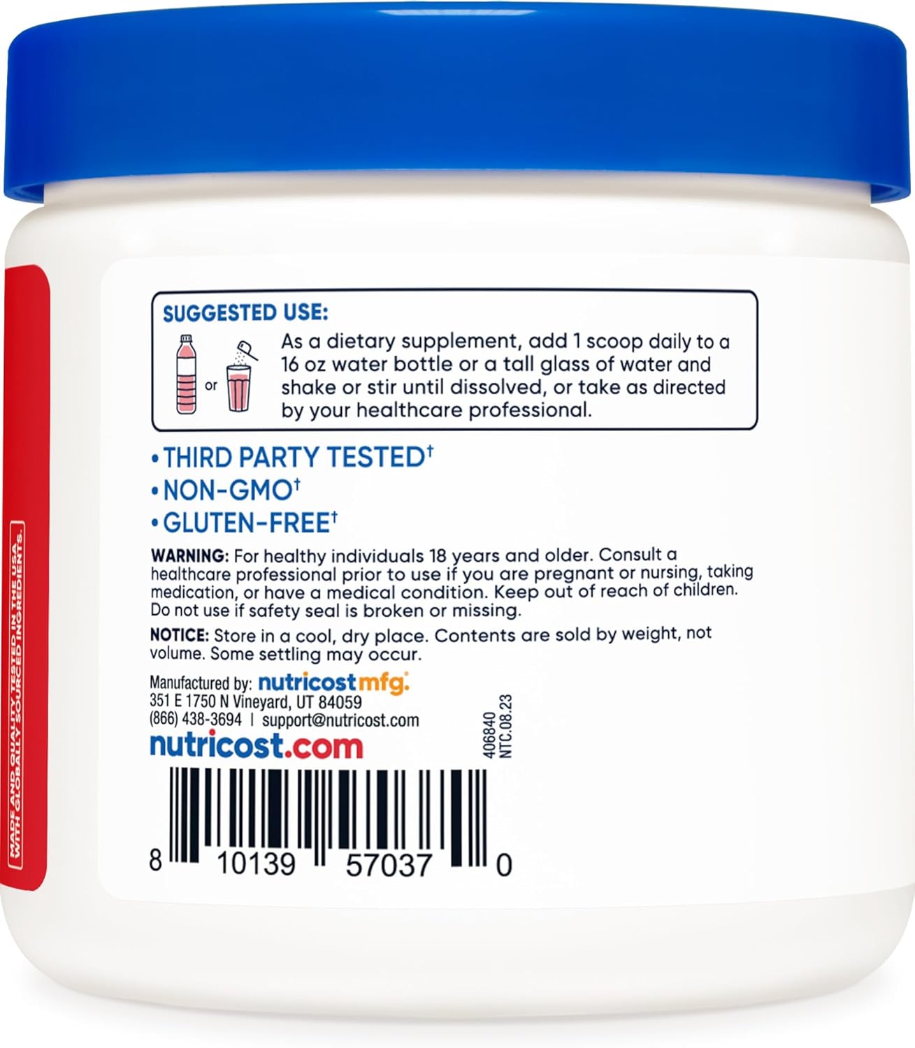 Nutricost Fruit Punch Energy Complex Powder - 60 Servings, 300g Clean Energy Dietary Supplement