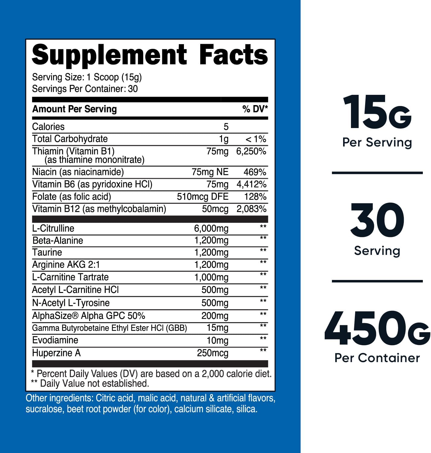 Nutricost Fruit Punch Pre-Workout Powder - Stimulant-Free, Gluten-Free, Non-GMO - 30 Servings