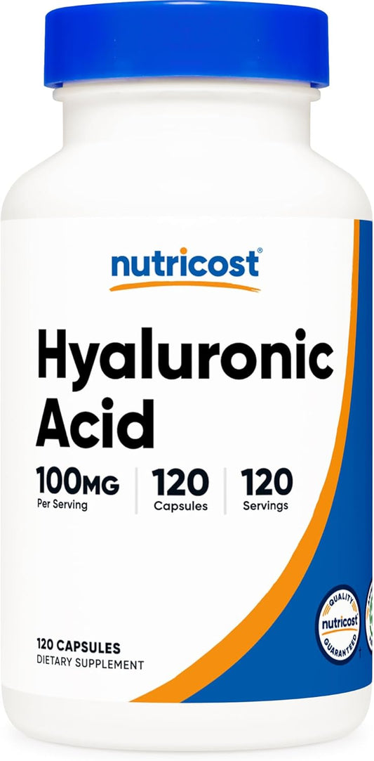 Nutricost Hyaluronic Acid Capsules 100mg - 120 Vegetarian Capsules, Gluten Free & Non-GMO
