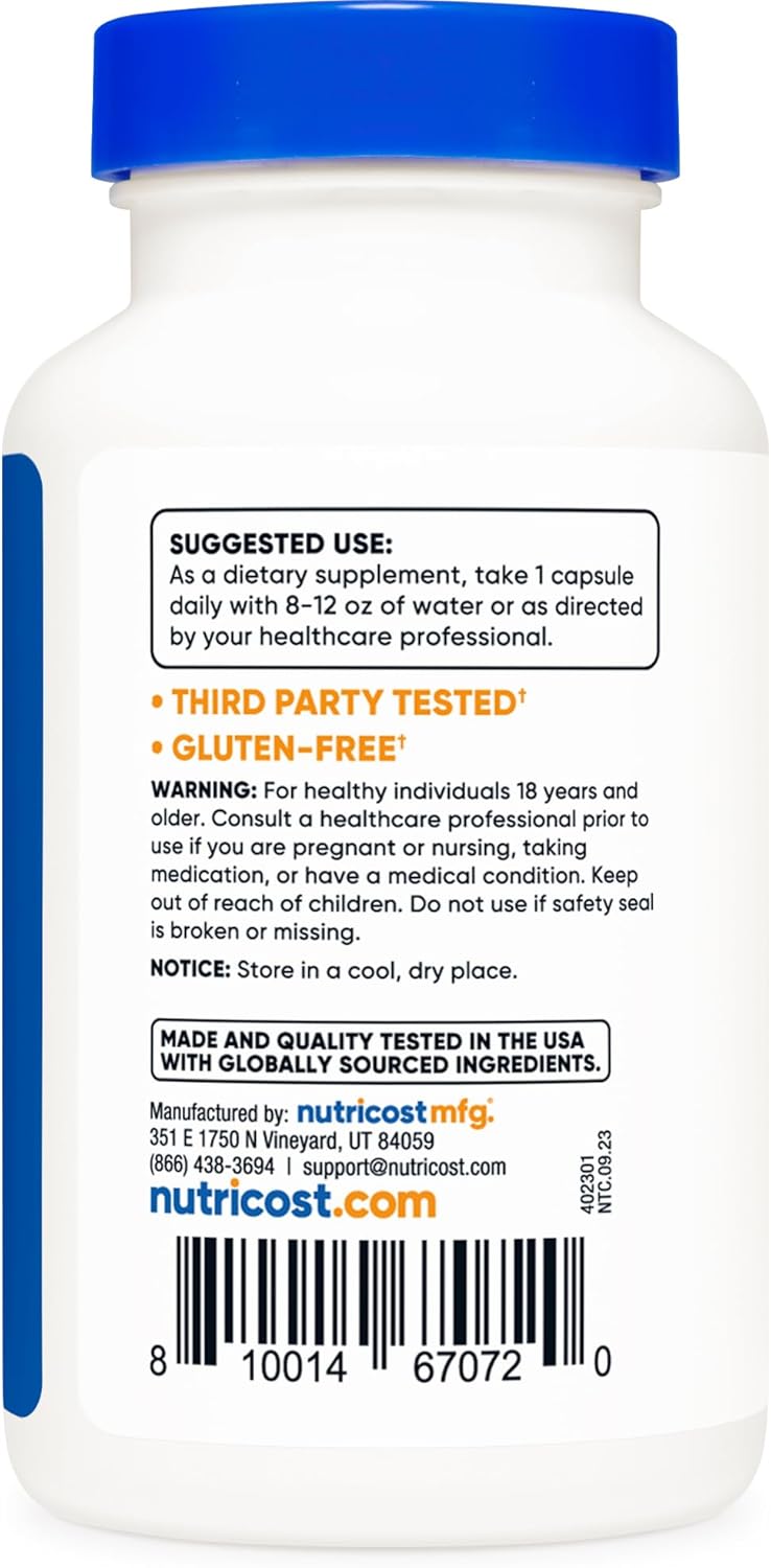 Nutricost Hyaluronic Acid Capsules 100mg - 120 Vegetarian Capsules, Gluten Free & Non-GMO