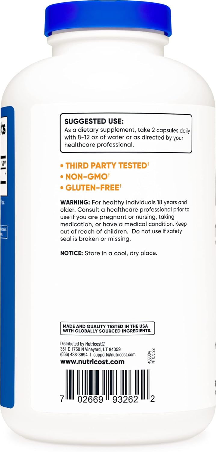 Nutricost L-Lysine 500mg, 500 Capsules - Triple Pack, 1000mg Per Serving