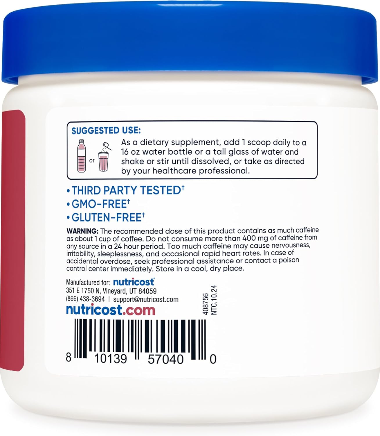 Nutricost Passionfruit Guava Energy Drink Powder - 60 Servings, Pre Workout Supplement with Natural Flavors - Non-GMO, Gluten-Free