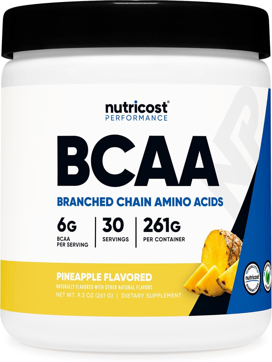 Nutricost Pineapple BCAA Powder - 30 Servings, Optimal 2:1:1 Ratio