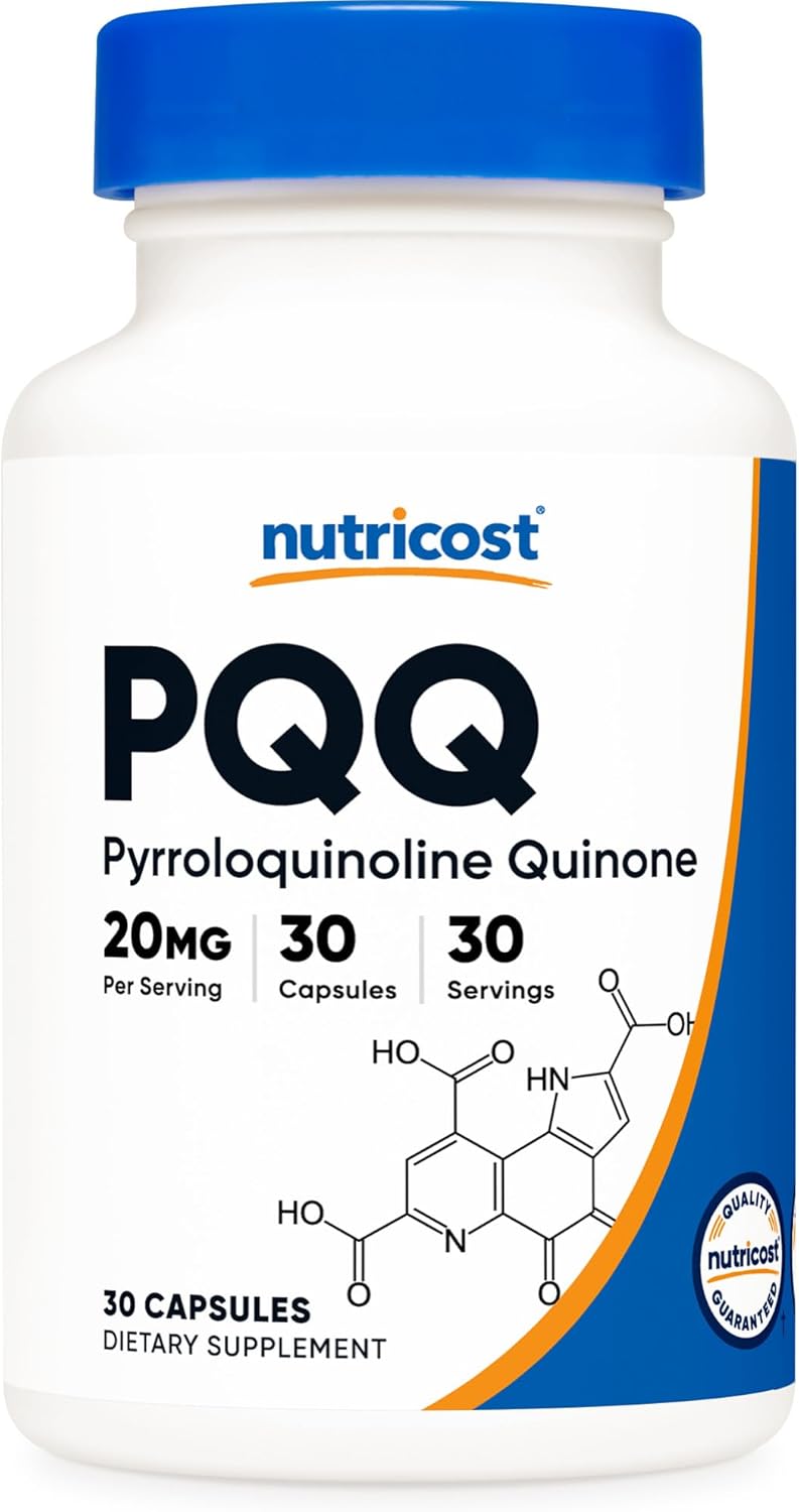 Nutricost PQQ 20mg - 30 Vegetarian Capsules, Non-GMO, Gluten Free