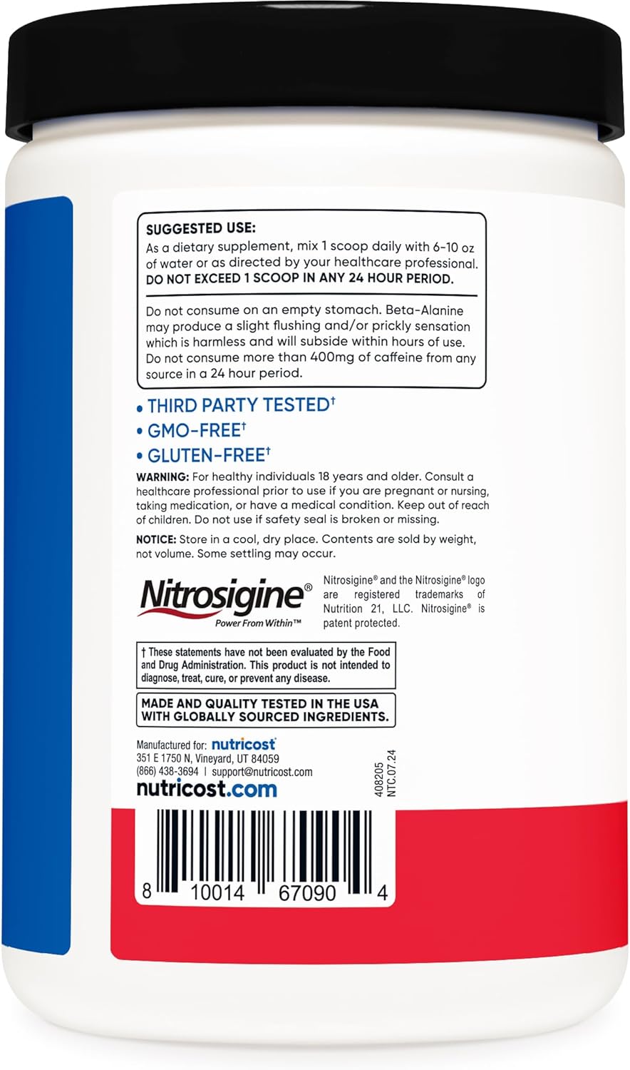 Nutricost Pre-X Xtreme Fruit Punch Pre-Workout Powder - 30 Servings, Vegetarian, Non-GMO, Gluten Free