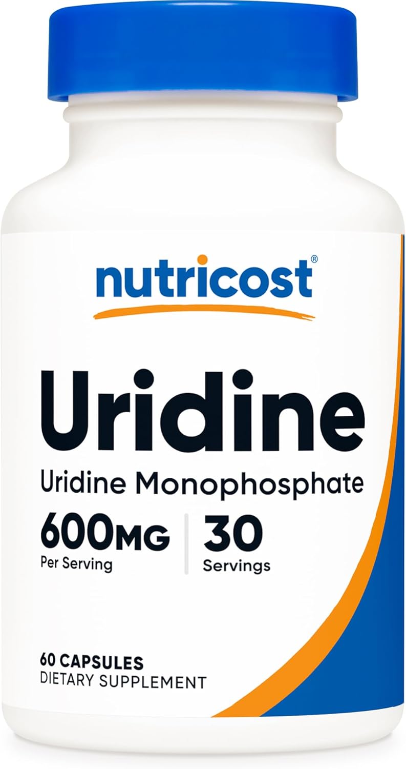 Nutricost Uridine Monophosphate Capsules - 600 mg, Vegan, 30 Servings