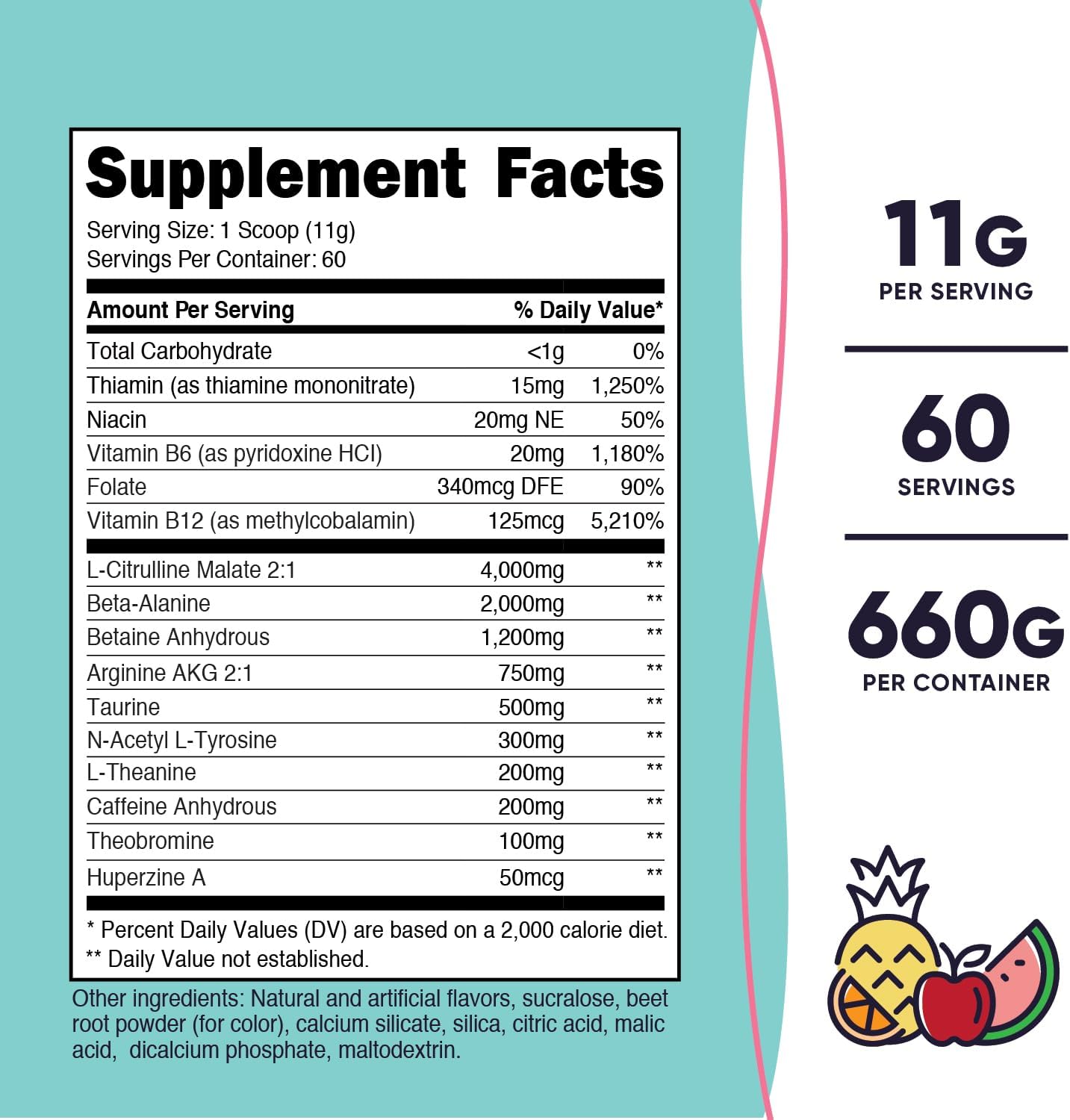 Nutricost Women's Fruit Punch Pre-Workout Powder - 60 Servings